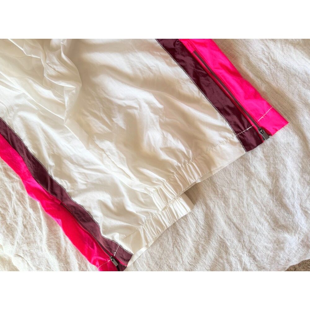 FP Movement by Free People White Track Pants with Pink Side Stripe - Picture 4 of 5